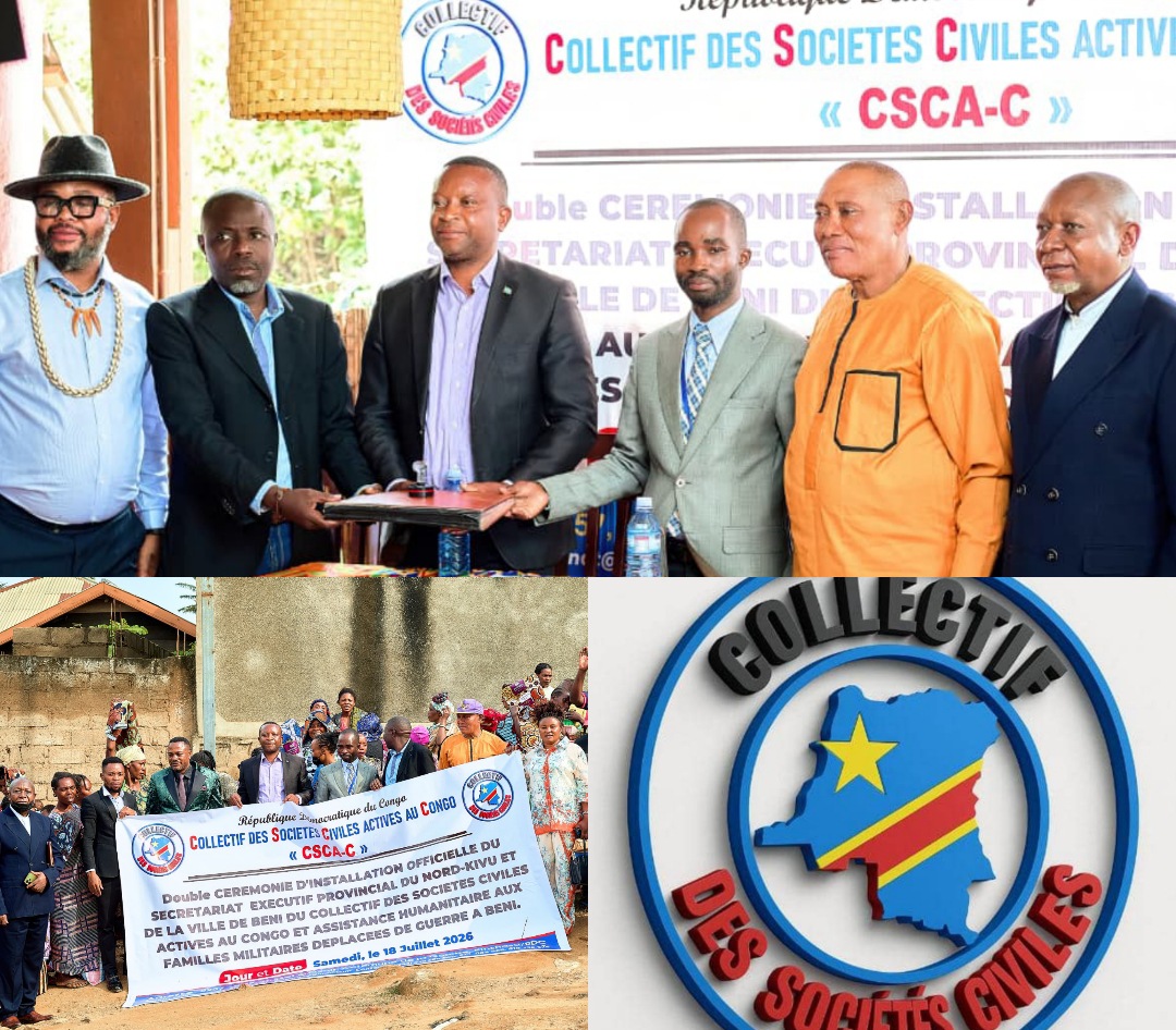 Nord-Kivu : le CSCA-C installe ses nouveaux organes au Nord Kivu et lance l’exécution du projet d’assistance humanitaire en faveur des populations vulnérables déplacées par la guerre